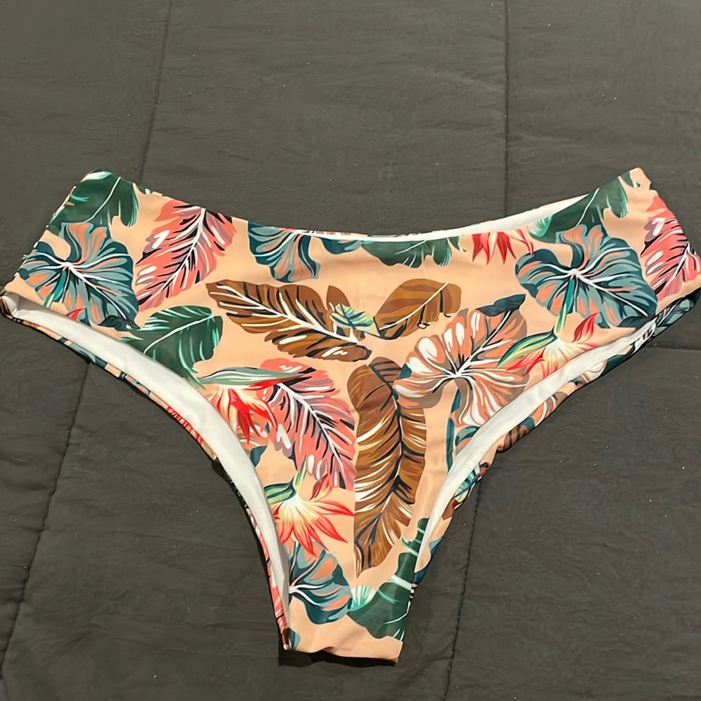 NWT colorful high waisted bikini bottom